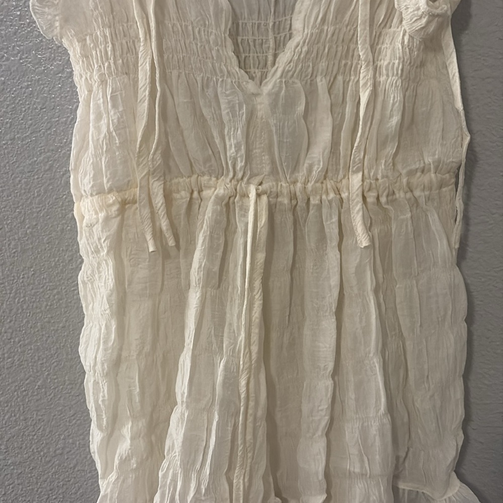 White Ruffled Romper - Picture 3 of 5